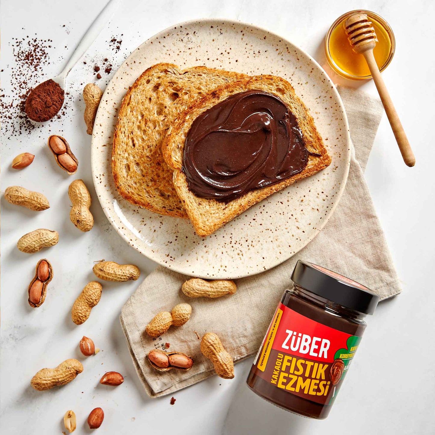 Fıstık Ezmesi Kakaolu 315g X 3 Adet - Züber