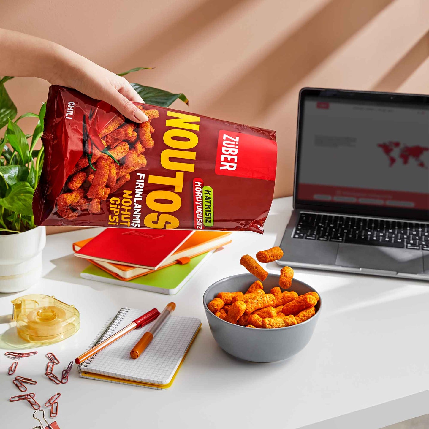 Noutos Nohut Cipsi Chili Baharatlı 55g X 15 Adet - Züber