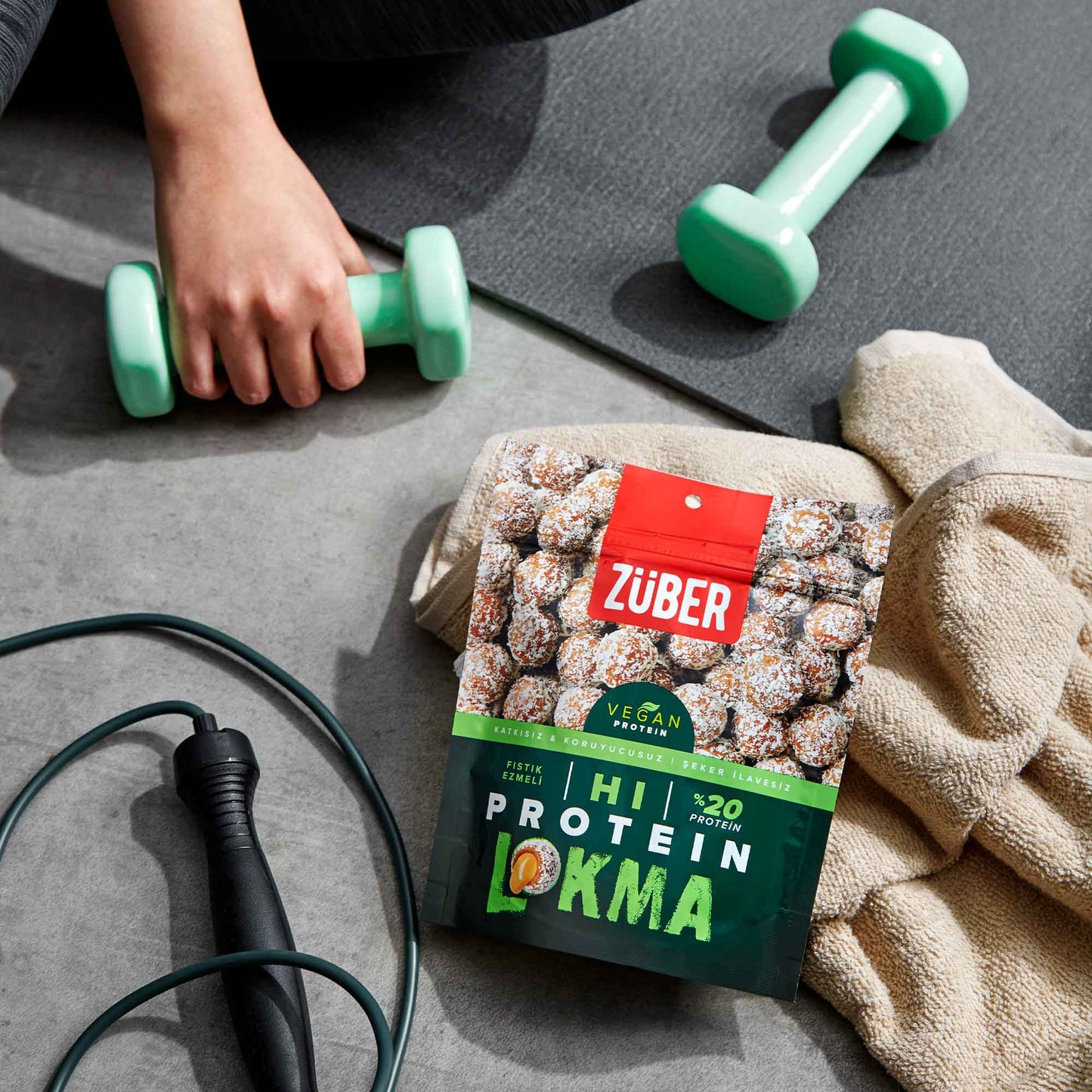 Yüksek Proteinli Vegan Lokma Fıstık Ezmeli 84g X 6 Adet - Züber