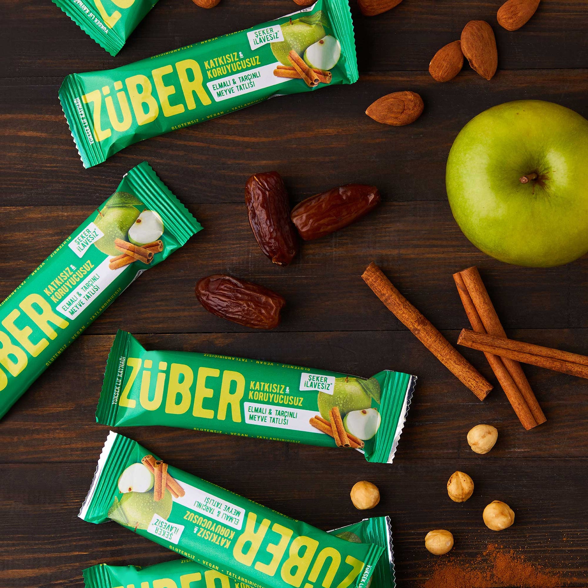 Meyve Bar Elmalı ve Tarçınlı 40g X 12 Adet - Züber
