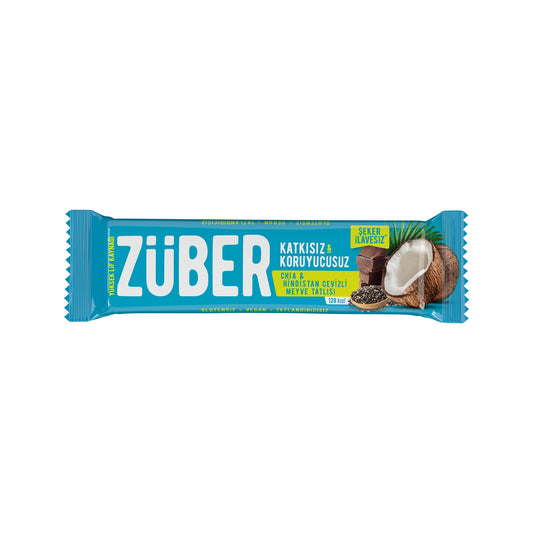 Meyve Bar Chia ve Hindistan Cevizli 40g X 12 Adet - Züber