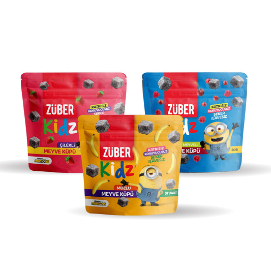 Kidz Meyve Küpü Deneme Paketi 49g X 12 Adet - Züber