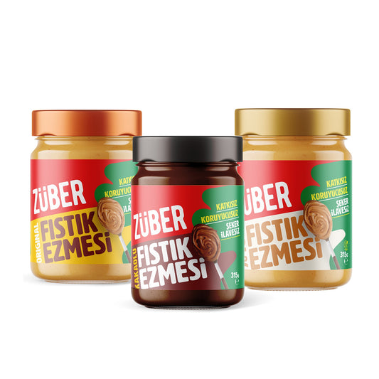 Fıstık Ezmesi Deneme Paketi 315g X 3 Adet - Züber