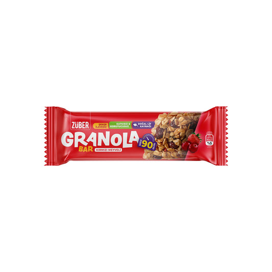 Granola Bar Kırmızı Meyveli 25g X 15 Adet - Züber