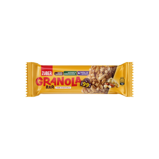 Granola Bar Yer Fıstıklı 25g X 15 Adet - Züber